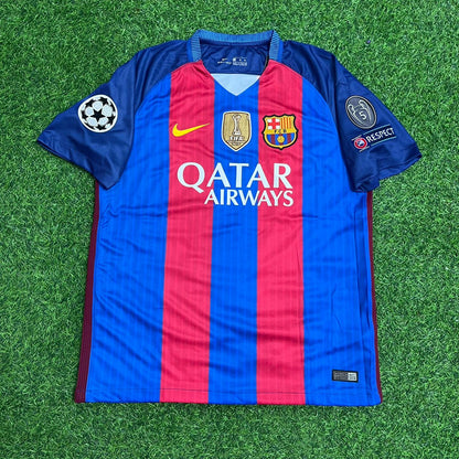 Barcelona Lionel Messi 2016–2017 Home Retro Football Jersey Kit