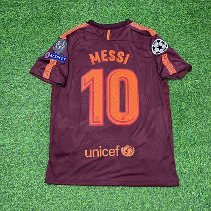 Barcelona Lionel Messi 2017-2018 Third Retro Football Jersey