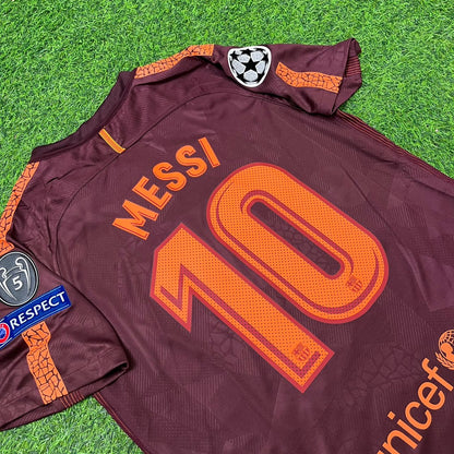 Barcelona Lionel Messi 2017-2018 Third Retro Football Jersey