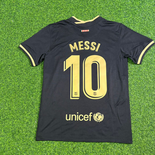 Lionel Messi Barcelona 2020-2021 Black Retro Football Jersey Kit