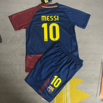 Lionel Messi Barcelona Champion League Final Home Kids Kit Kindertrui (Ages 3-13)