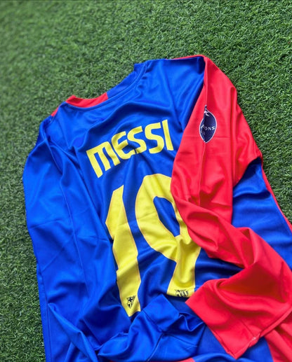 Lionel Messi Barcelona Retro Football Jersey Kit