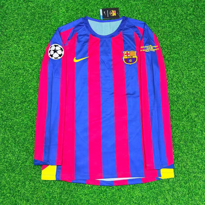 Lionel Messi Barcelona Retro Long Sleeve Football Jersey Kit