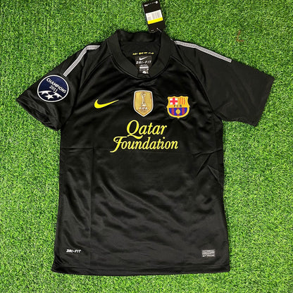 Carles Puyol Black Barcelona 2011/12 Retro Kit Shirt Football Jersey
