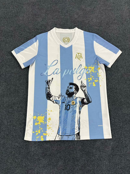 Lionel Messi GOAT Argentina Champion Special Football Jersey Kit