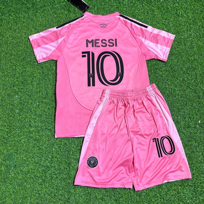 Lionel Messi Inter Miami 2027 Pink Kids Football Jersey