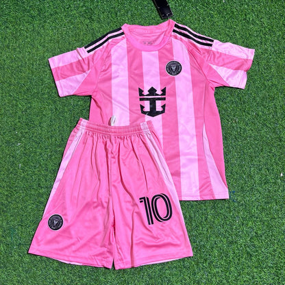 Lionel Messi Inter Miami 2027 Pink Kids Football Jersey
