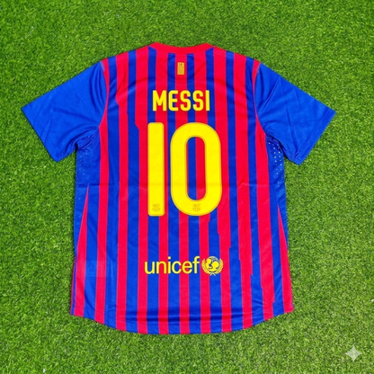 Lionel Messi Barcelona 2011/2012 Retro Home Football Jersey Kit