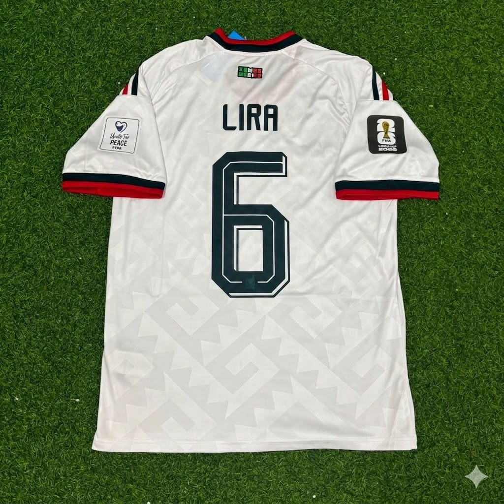 Mexico World Cup 2026 Erik Lira Home White Football Jersey