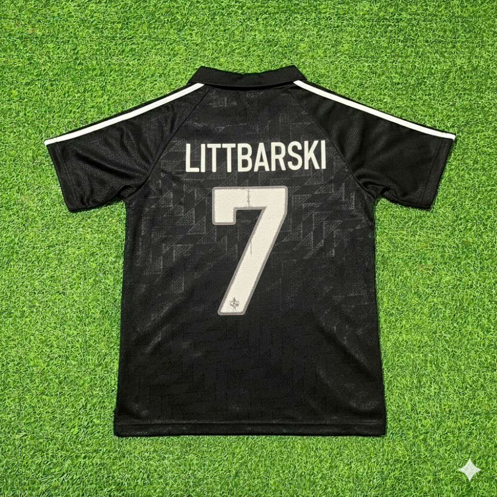 Pierre Littbarski Deutschland 1990 WM Schwarzes Retro Fußballtrikot Jersey