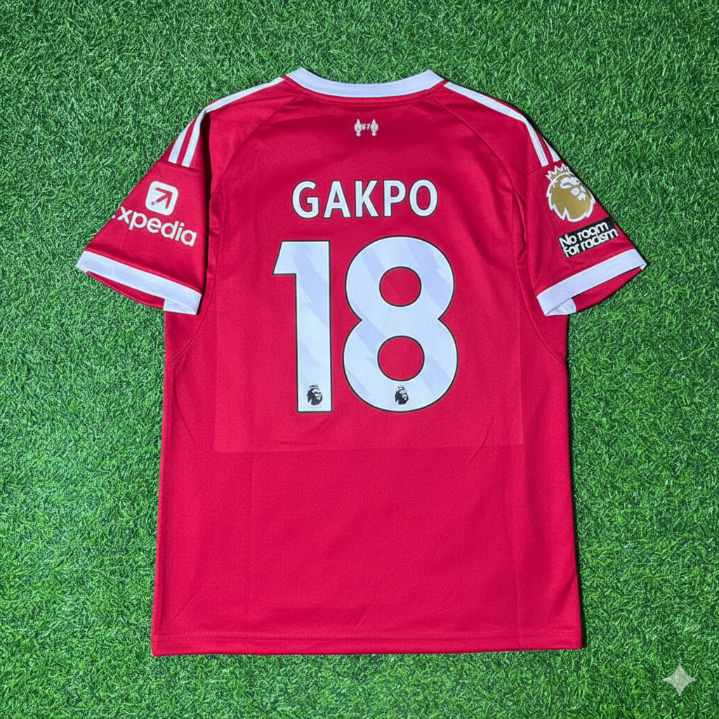 Cody Gakpo Liverpool 2025/26 Home Football Jersey Collection
