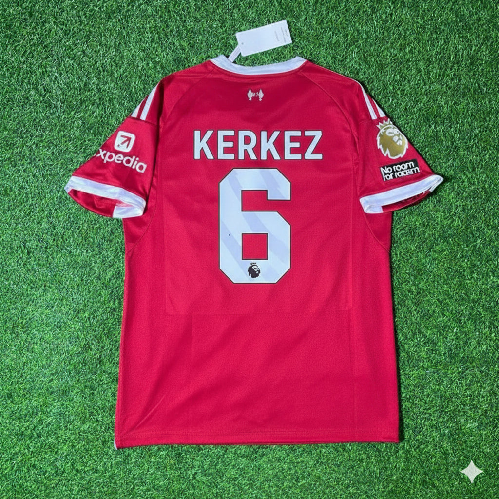 Milos Kerkez Liverpool 2025/26 Home Football Jersey Collection