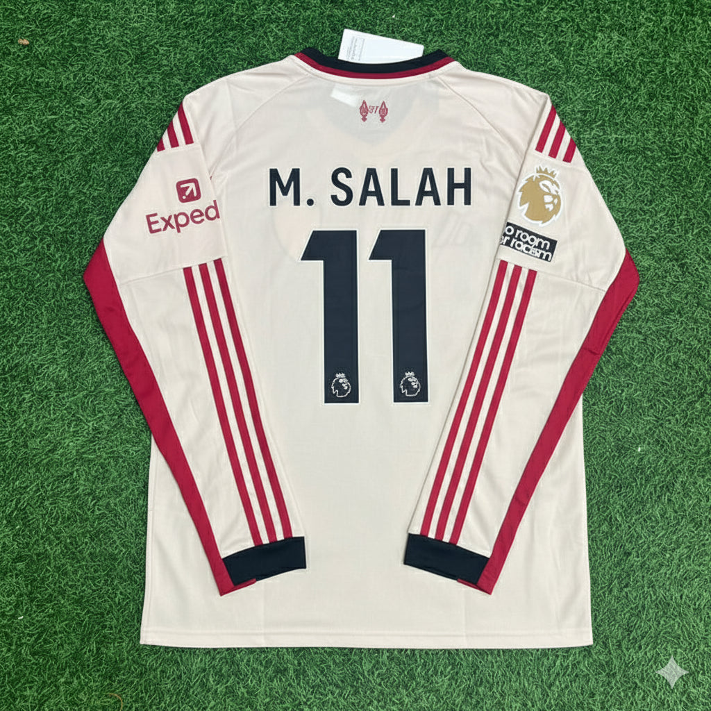 Mohamed Salah Liverpool 2025 Away Long Sleeve Football Jersey Kit