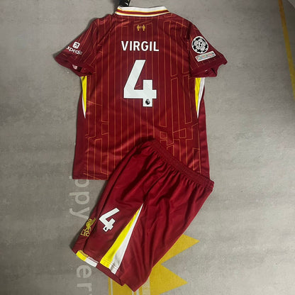 Liverpool Virgil van Dijk Kids Football Jersey Kit