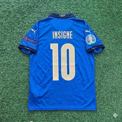 Italy EURO 2020 Lorenzo Insigne #10 Final Retro Football Jersey