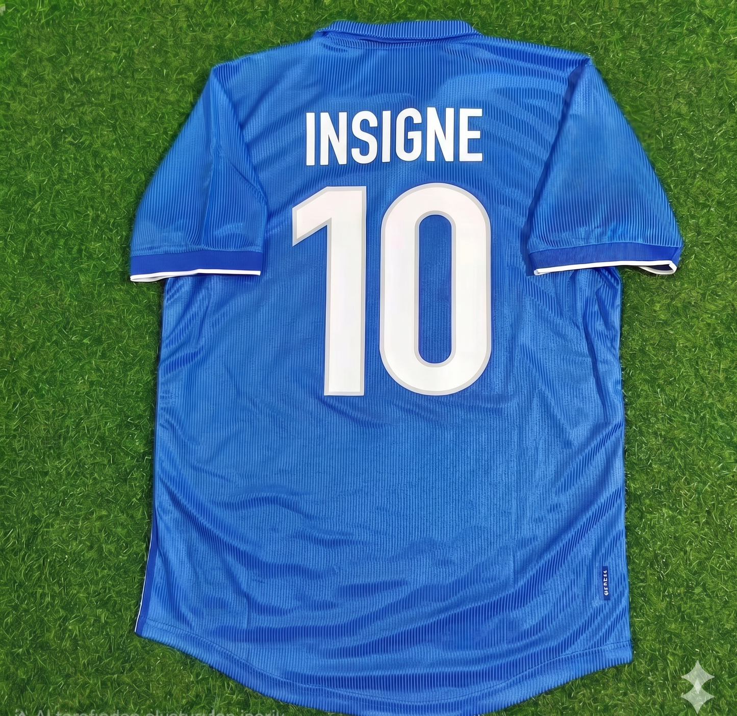 Lorenzo Insigne Italy Home Blue Retro Football Jersey Kit