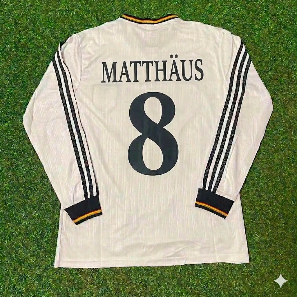 Lothar Matthäus #8 Germany Long Sleeve Retro Football Jersey Collection