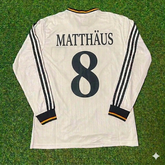 Lothar Matthäus #8 Germany Long Sleeve Retro Football Jersey Collection