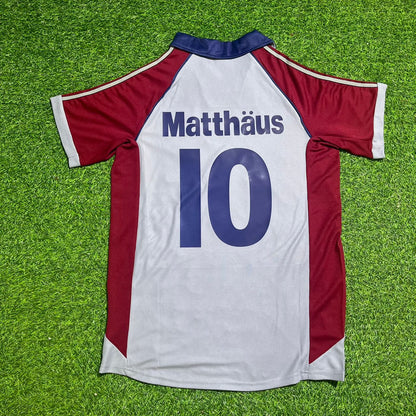 Lothar Matthäus #10 FC Bayern München 1998-1999 Auswärts Retro Fußballtrikot Grau Jersey