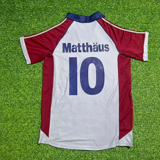Lothar Matthäus #10 FC Bayern München 1998-1999 Auswärts Retro Fußballtrikot Grau Jersey