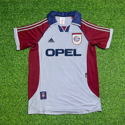 Samuel Kuffour #4 FC Bayern München 1998-1999 Auswärts Retro Fußballtrikot Grau Jersey