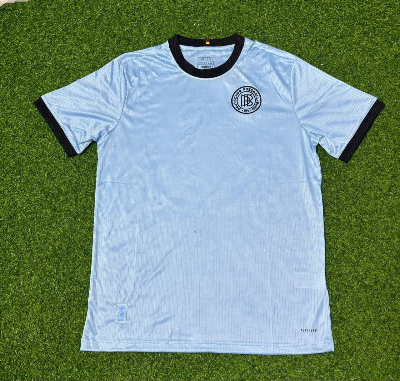 Germany 125th Year Special Clear Blue Retro Football Jersey Kit