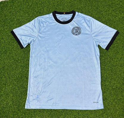Germany 125th Year Special Clear Blue Retro Football Jersey Kit