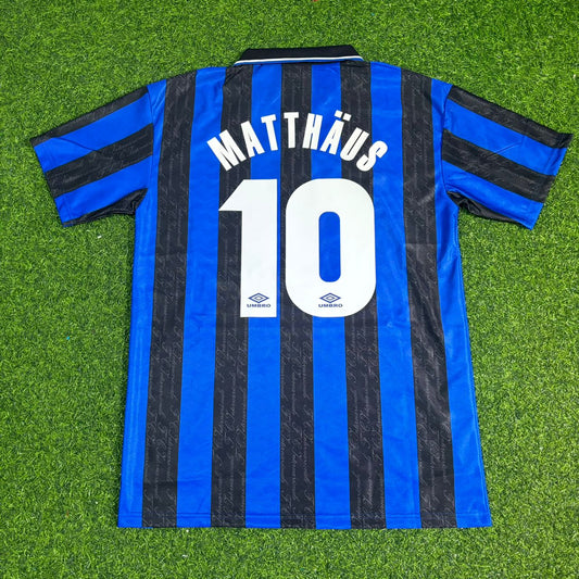 Lothar Matthäus Inter Home Retro Football Jersey Kit