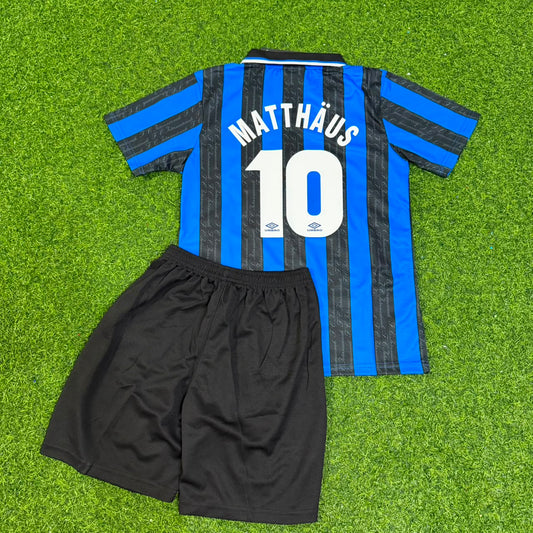 Lothar Matthäus Inter Home Kids Retro Football Jersey Kit