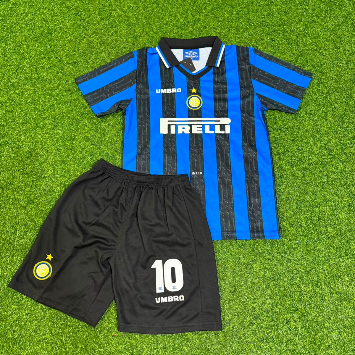 Lothar Matthäus Inter Home Kids Retro Football Jersey Kit