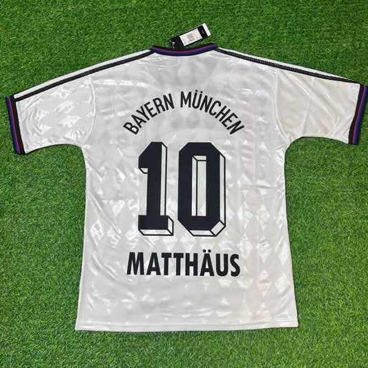 Lothar Mätthaus Bayern Munich 1997 1998 Away White Retro Football Jersey Kit