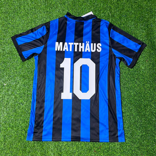 Lothar Matthäus Inter 1988/1990 Retro Home Football Jersey Kit