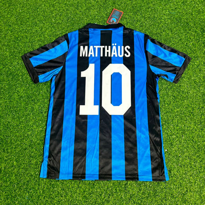 Lothar Matthäus Inter Retro Football Jersey Kit