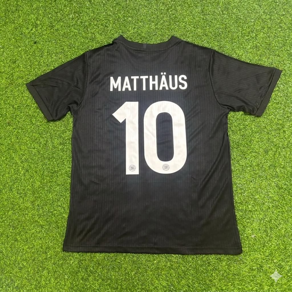 Lothar Matthäus Germany 125 Years Special Black Football Jersey Kit