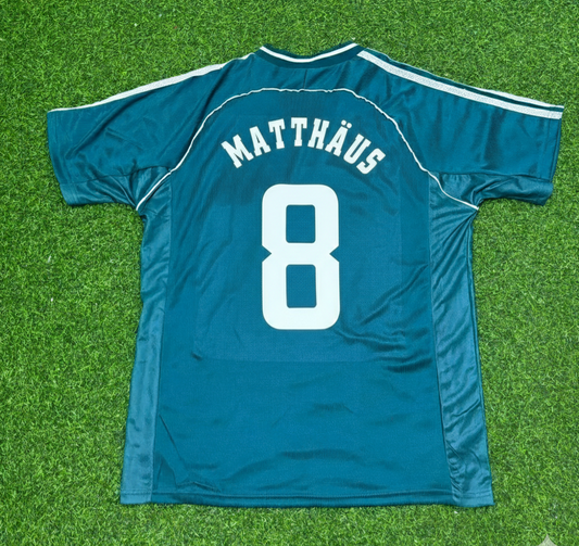 Germany World Cup 1998 Lothar Matthäus Away Retro Football Jersey