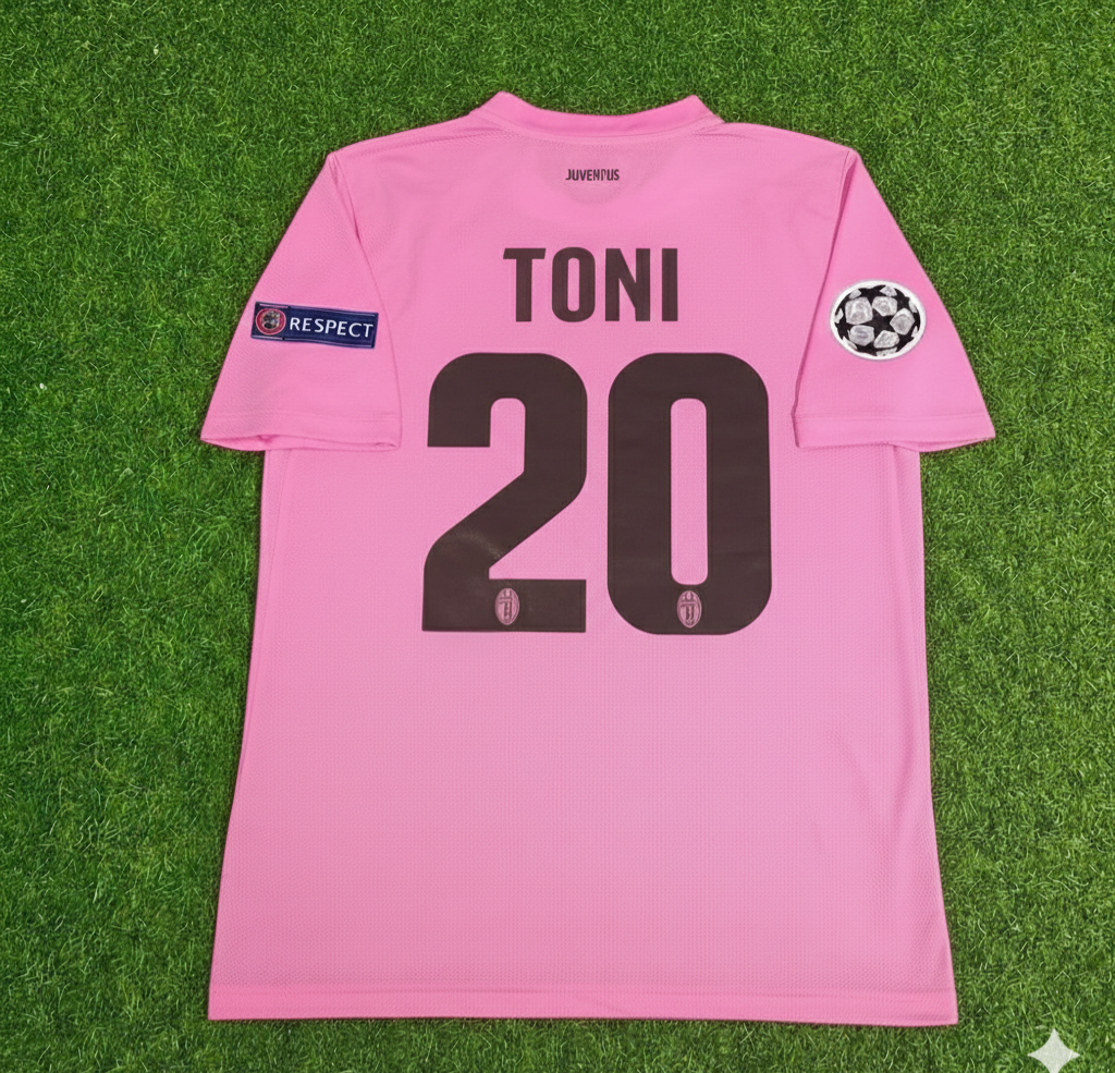 Luca Toni Juventus Pink 2012 2013 Season Retro Football Jersey