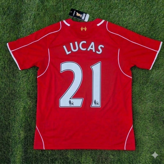 Lucas Leiva 21- Liverpool 2014/15 Home Retro Football Jersey Kit