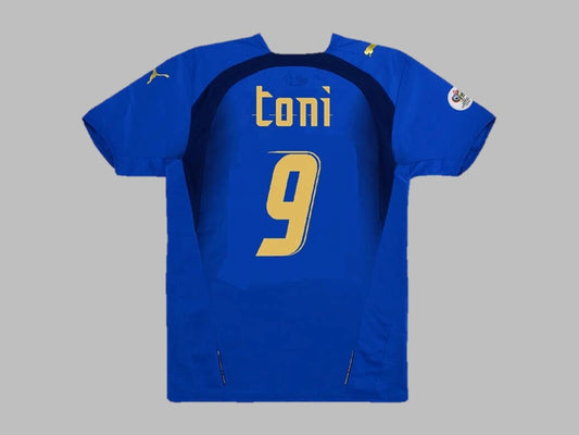 9 Luca Toni - Italy 2006 World Cup Final Retro Jersey Maillot Trikot Maglia Soccer Kit