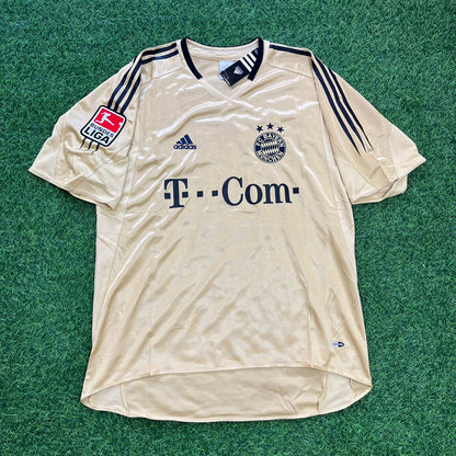 Mehmet Scholl Bayern München 2004/05 Retro Golden Fußballtrikot Set Jersey