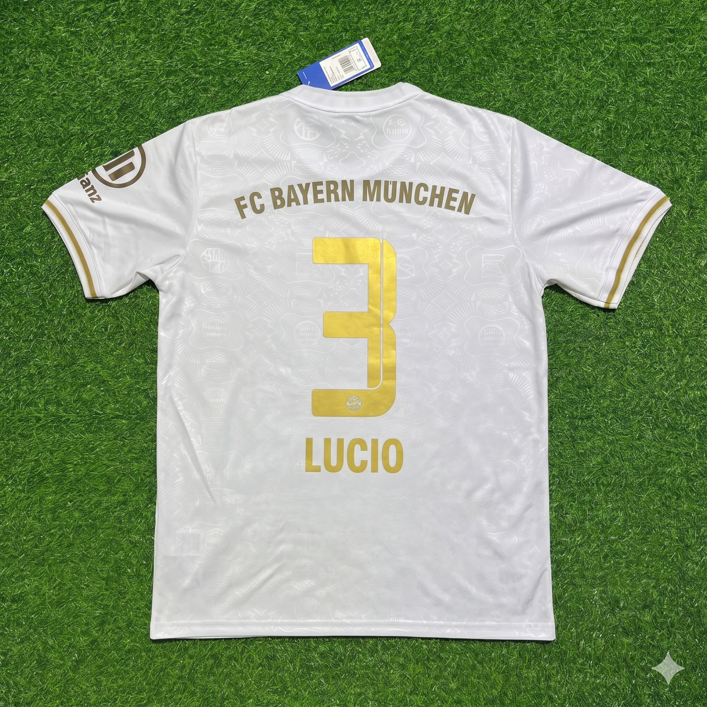 Lucio #3 FC Bayern München 125 Years Anniversary Special-Edition White Football Jersey
