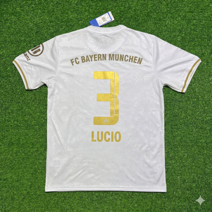 Lucio #3 FC Bayern München 125 Years Anniversary Special-Edition White Football Jersey