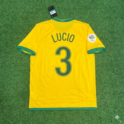 Brazil World Cup 2006 Lúcio #3 Football Jersey