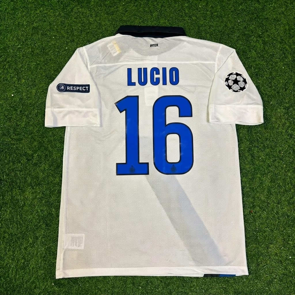 Lúcio #16 Inter 2011-2012 White Away Football Jersey