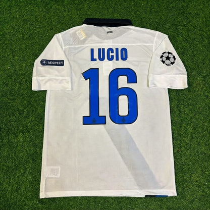 Lúcio #16 Inter 2011-2012 White Away Football Jersey