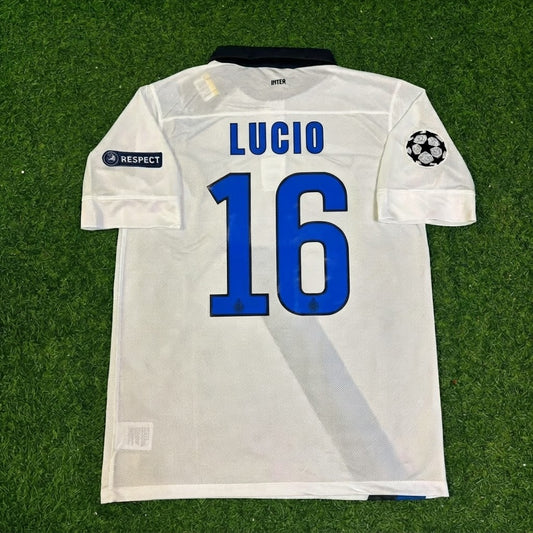 Lúcio #16 Inter 2011-2012 White Away Football Jersey