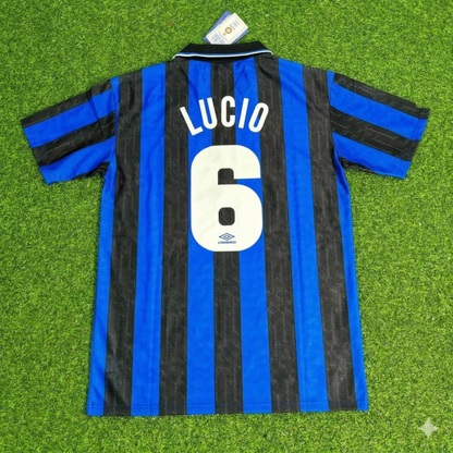 Lucio Inter Home Retro Football Jersey Kit