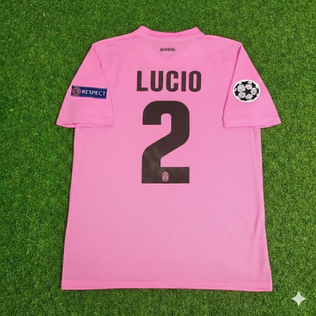 Lucio Juventus Pink 2012 2013 Season Retro Football Jersey