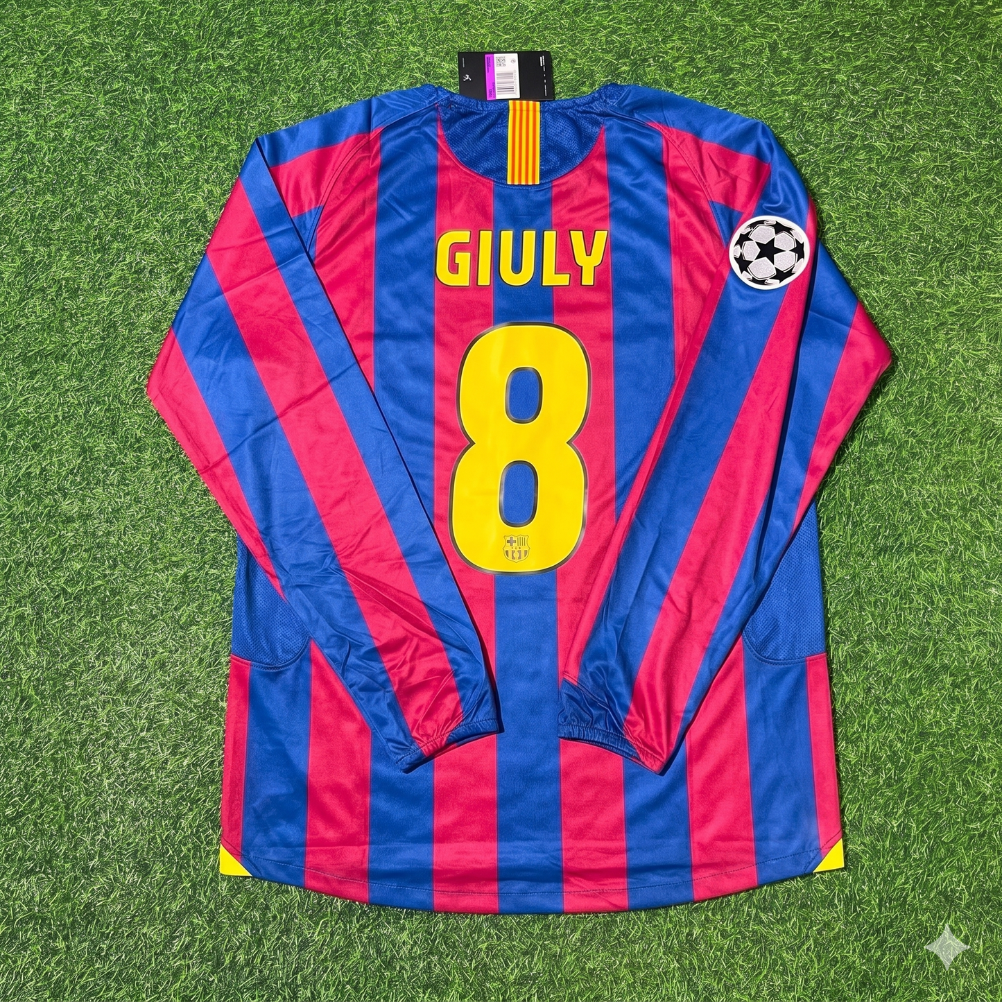 Ludovic Giuly Barcelona 2006 Final Retro Football Jersey Kit