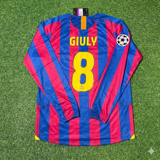 Ludovic Giuly Barcelona 2006 Final Retro Football Jersey Kit
