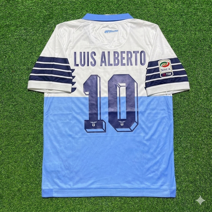Luis Alberto Romero #10 Lazio White Blue Retro Home Football Jersey Kit
